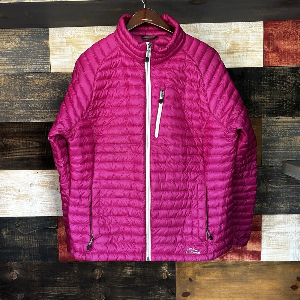 Ll Bean Downtek 850 Fill 290661 Downsweater Jacket Pink XL Women